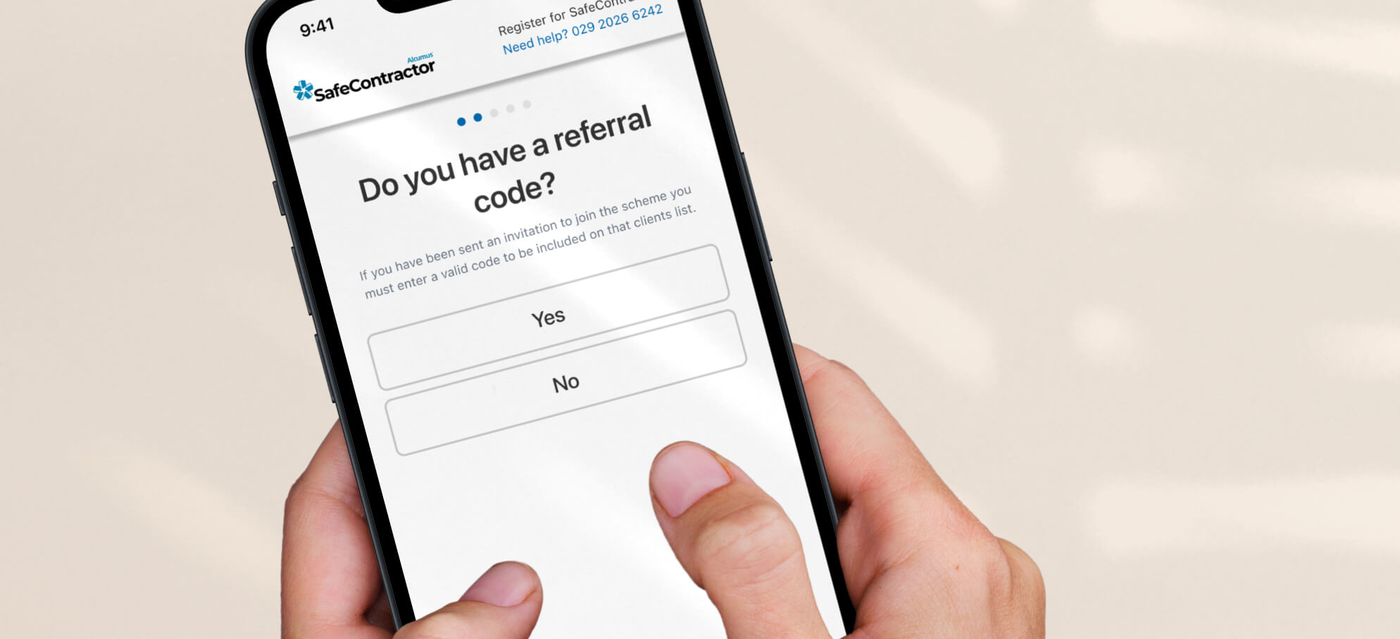 The new registration portal shown on an iphone The new registration portal shown on an iphone
